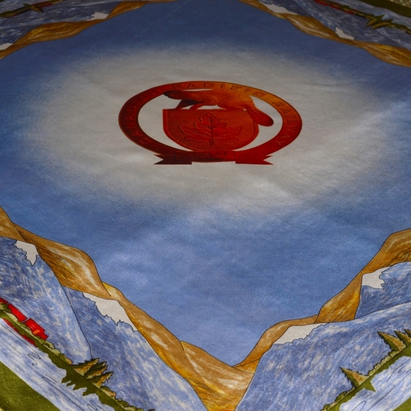 Vintage Silk Scarf by CANADIAN PACIFIC RAILWAY 1881 H MICHOL 1981 - Picture 2 of 10